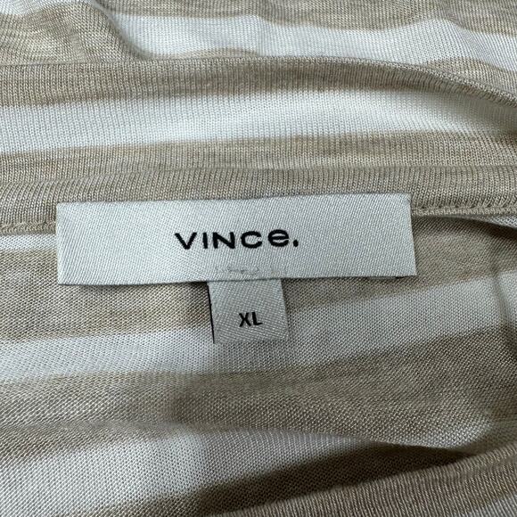 Vince NWT Stripe Bracelet Sleeve Crewneck Long Sleeve T-Shirt Size XL Soft Cozy - Picture 5 of 12